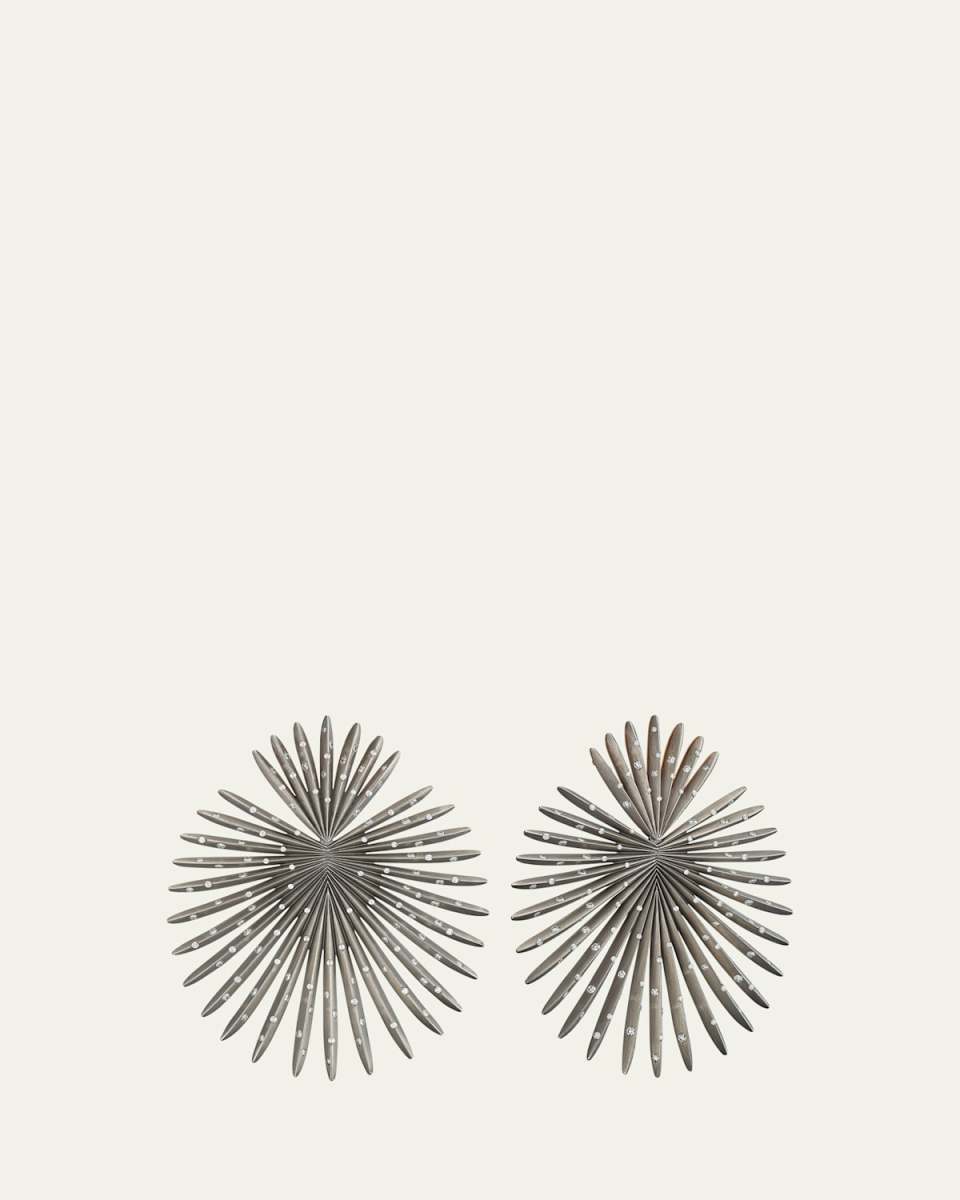Medium Palma Titanium Diamond Earrings